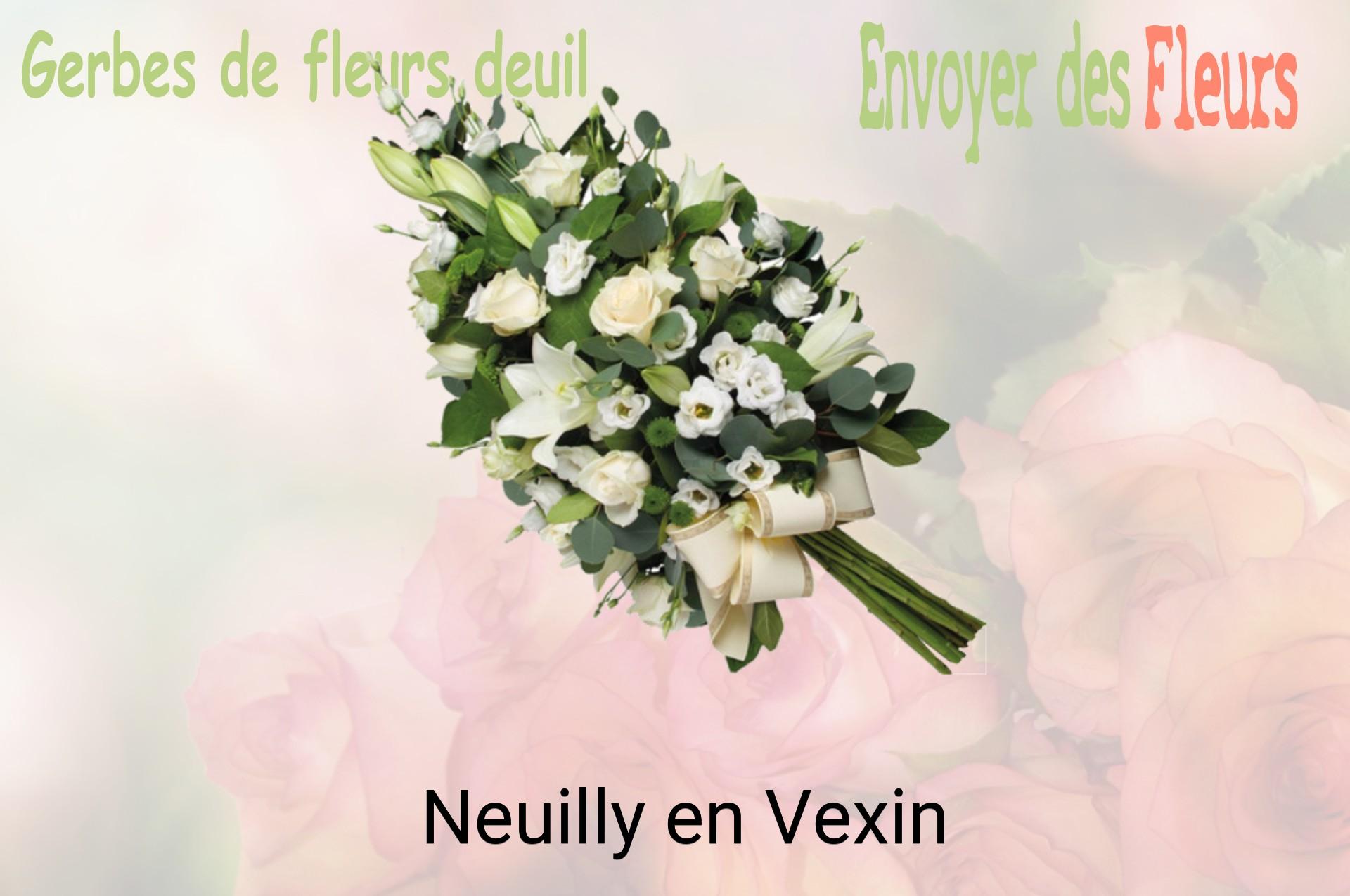 Gerbe de fleurs de deuil livrée à Neuilly-en-Vexin